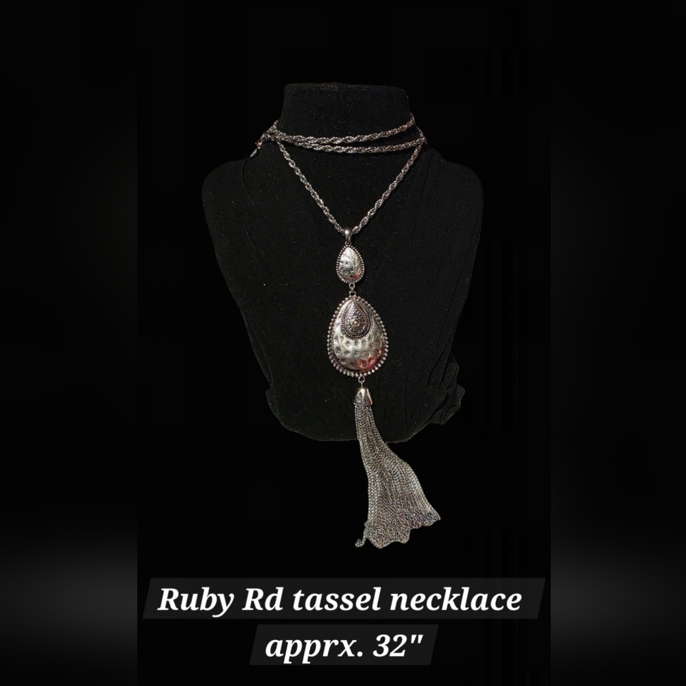Ruby Rd. Silver-Tone Tassel Necklace - Picture 1 of 2